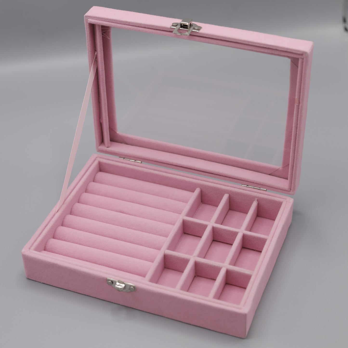 Blush Velvet Jewelry Box Pink Luxe Organizer Rosé Treasure Keeper
