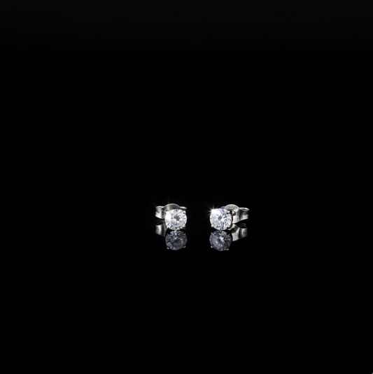 Eternal Spark Studs Luxe Crystal Earrings Radiance Diamond Studs Stainless Steel