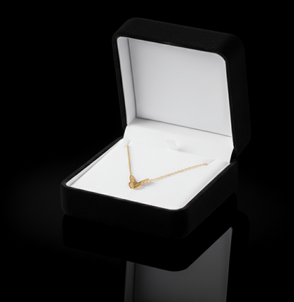 Golden Butterfly Charm Necklace Butterfly Glow Chain  Stainless Steel