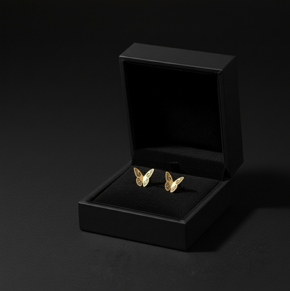 Golden Flutter butterfly Earrings  Stainless Steel