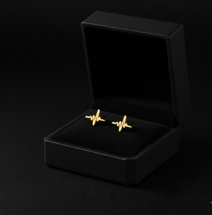 Heartbeat Pulse Earrings  Stainless Steel