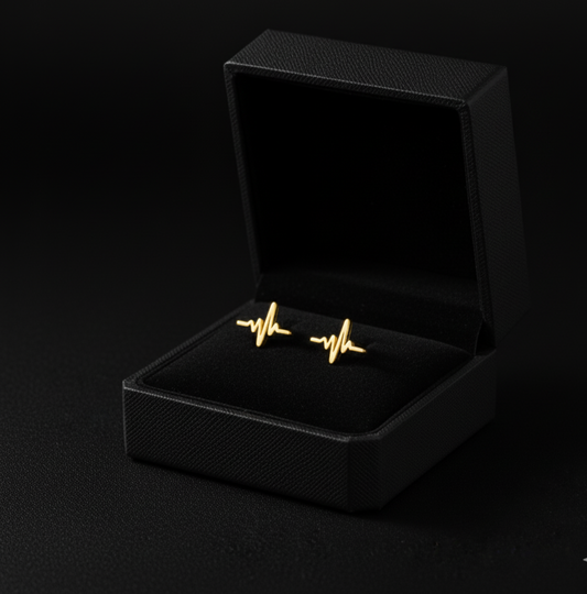 Heartbeat Pulse Earrings  Stainless Steel