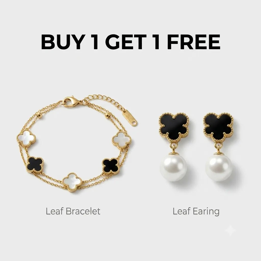 Leaf Bracelet + Leaf Earings