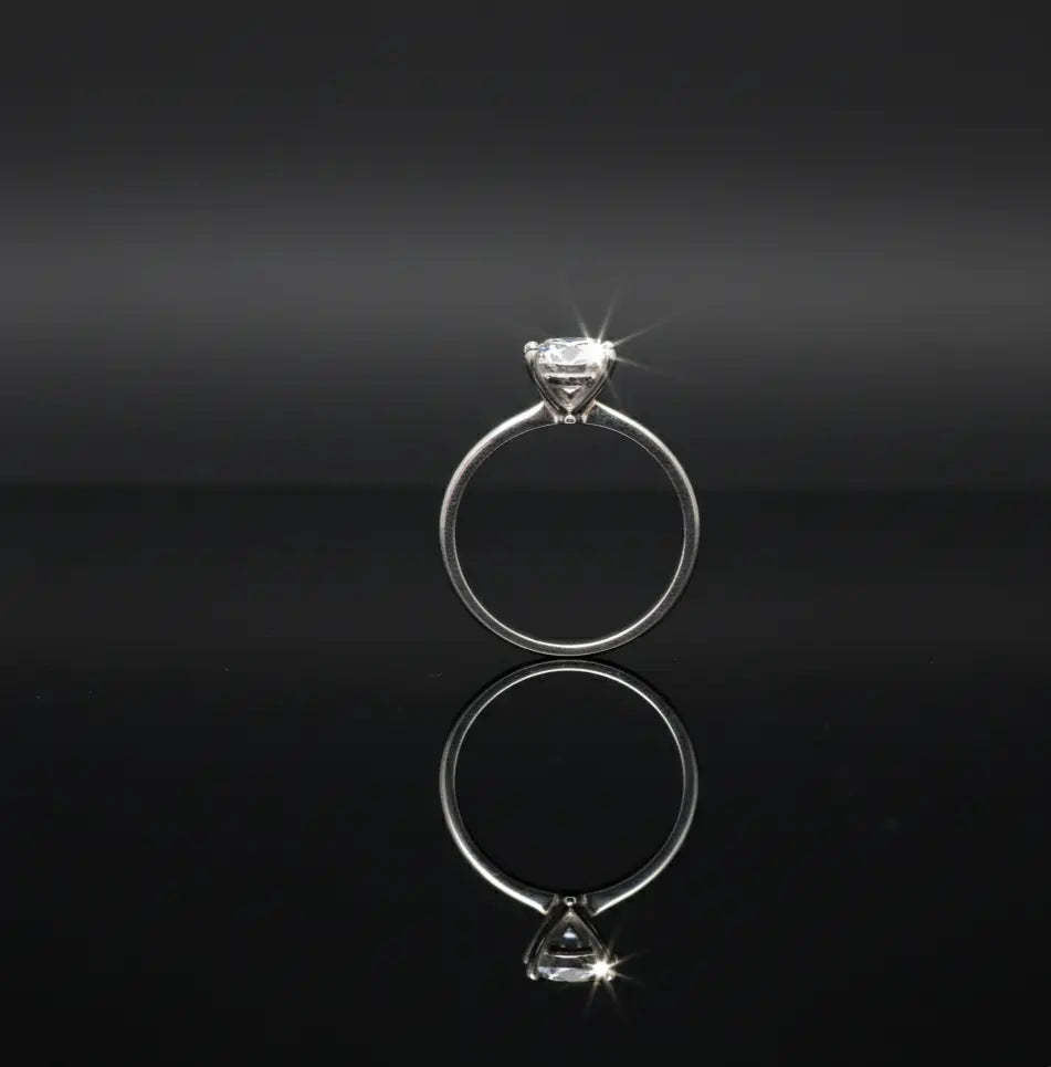 Classic Sterling Silver Solitaire Ring