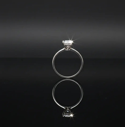 Classic Sterling Silver Solitaire Ring
