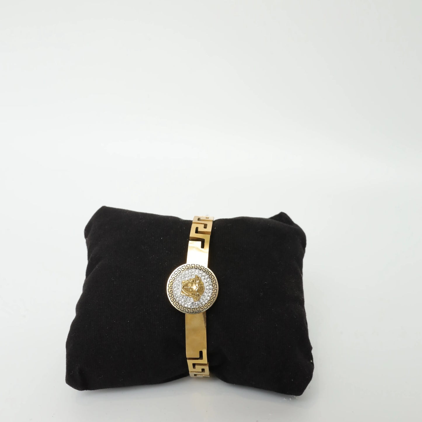 Gold Plated Medusa Head Cuff Bracelet Stainless Steel