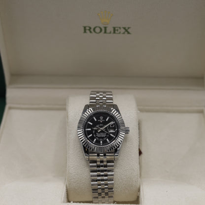 Rolex Sky-Dweller White Rolesor Black Dial Jubilee Watch