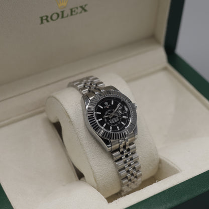 Rolex Sky-Dweller White Rolesor Black Dial Jubilee Watch