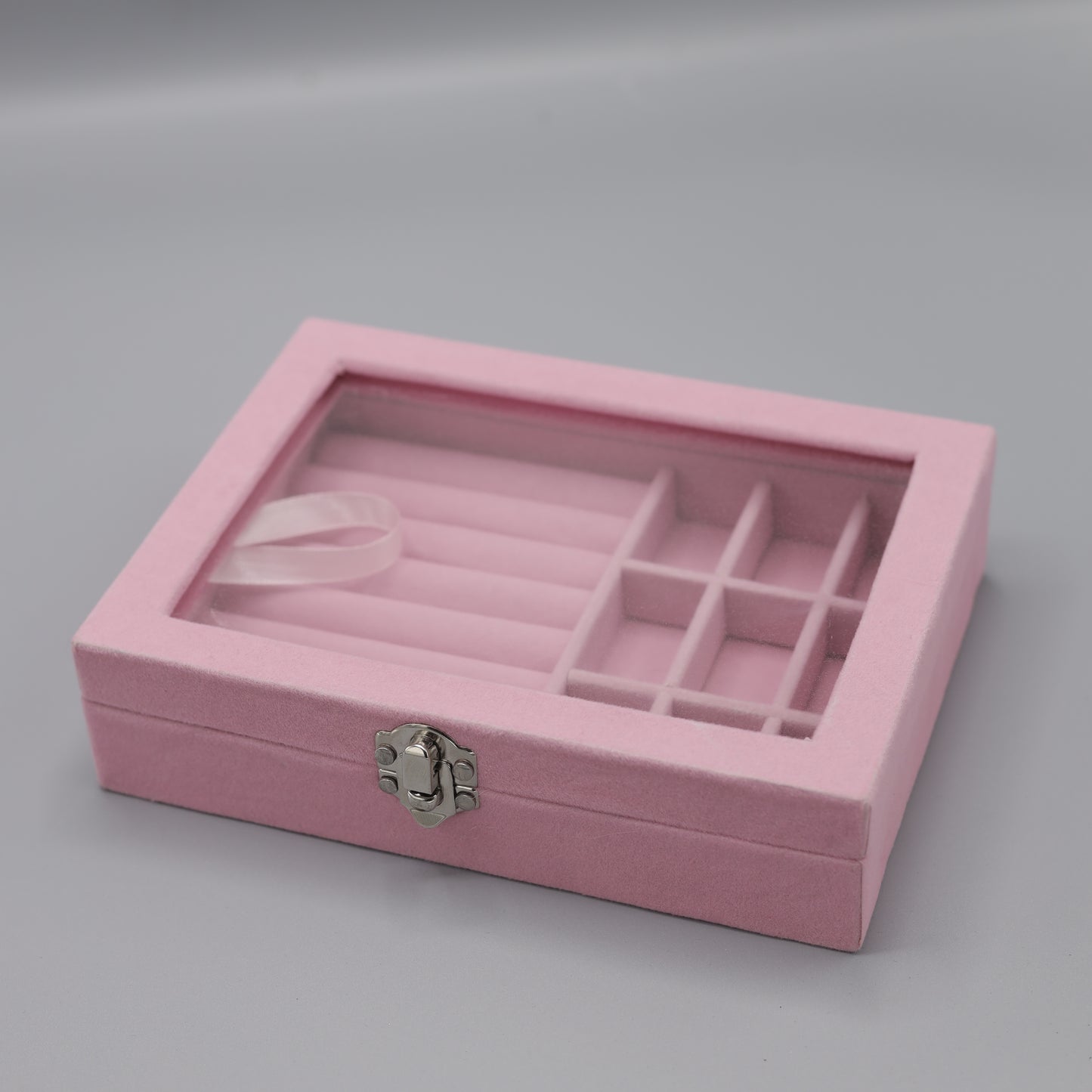 Blush Velvet Jewelry Box Pink Luxe Organizer Rosé Treasure Keeper