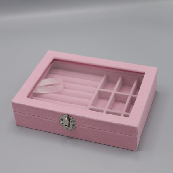 Blush Velvet Jewelry Box Pink Luxe Organizer Rosé Treasure Keeper