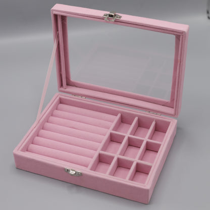 Blush Velvet Jewelry Box Pink Luxe Organizer Rosé Treasure Keeper