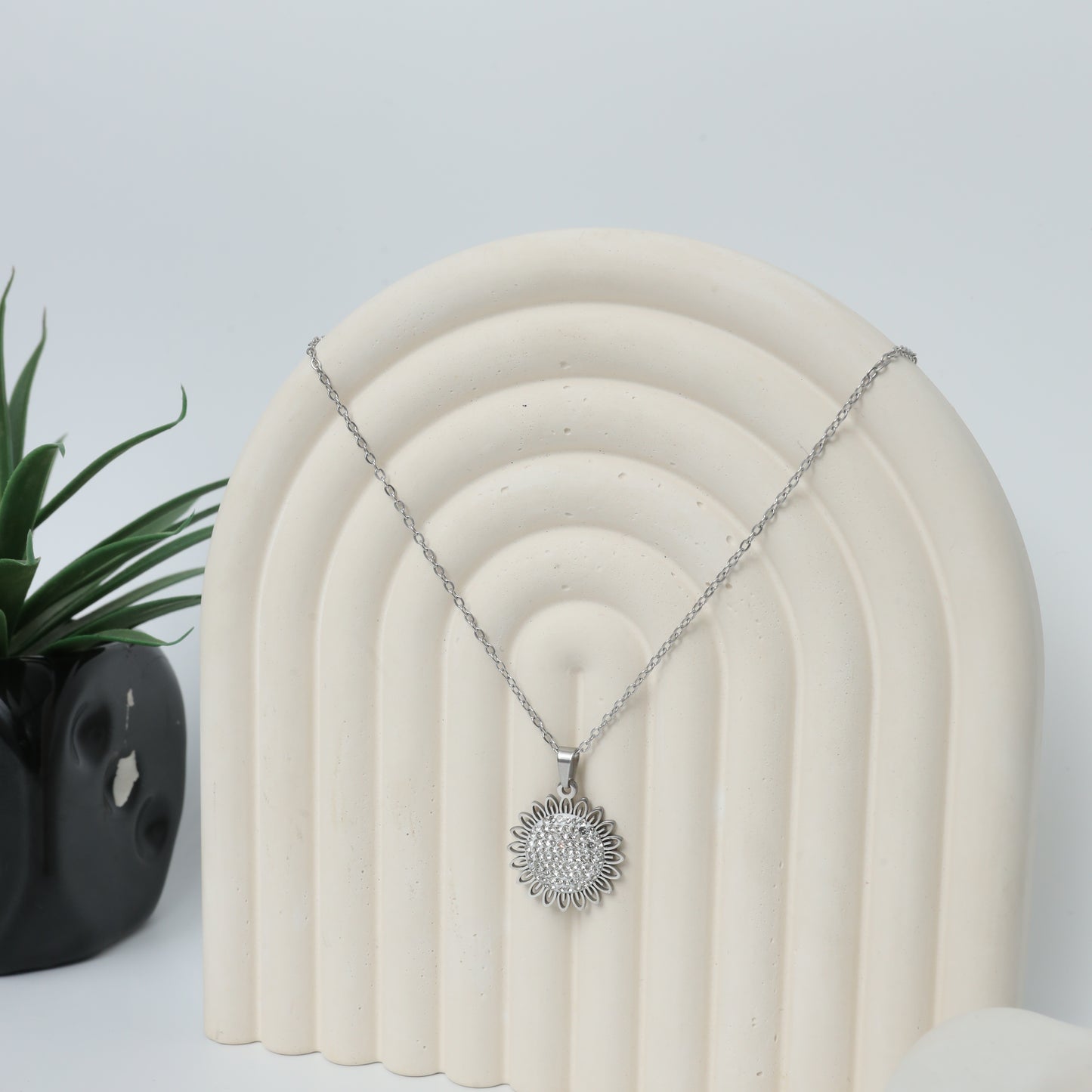 Sterling Silver EKG Necklace  Stainless Steel