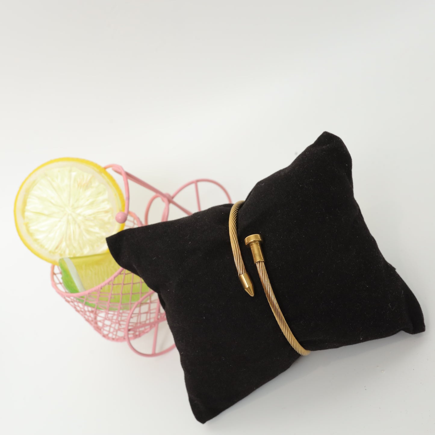 Golden Bolt Charm Bracelet TwistSteel Luxe  Bangle  Stainless Steel