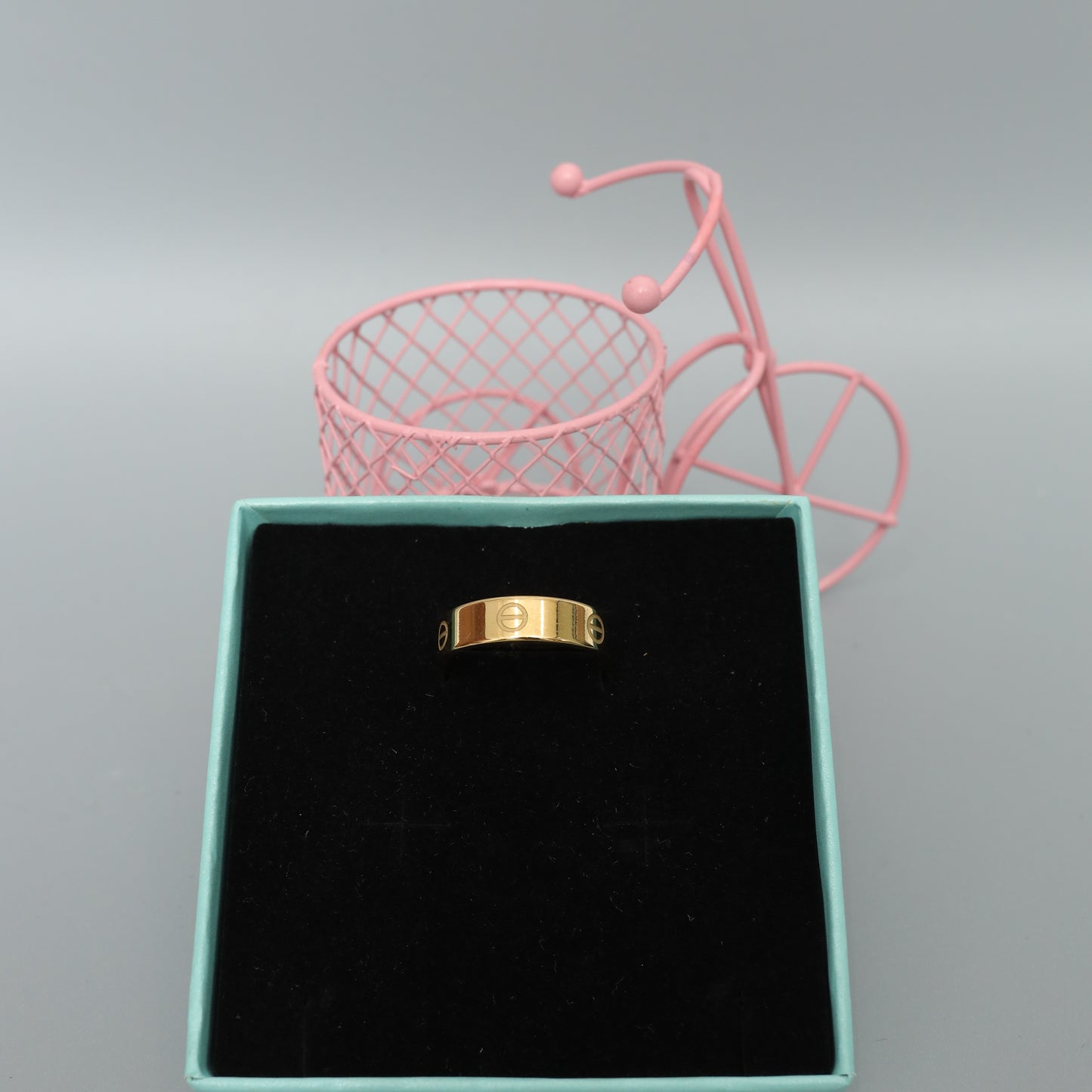 Love Ring Gold Stainless Steel Ring With Crystal Stone For Women Luxury Brand Jeweley  Stainless Steel