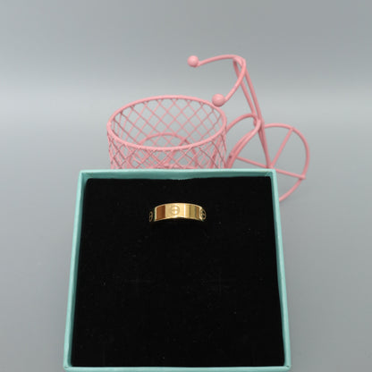 Love Ring Gold Stainless Steel Ring With Crystal Stone For Women Luxury Brand Jeweley  Stainless Steel