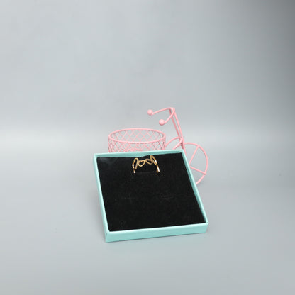 Gold Toned Open Heart  Ring - Minimalist Fashion Jewelry Gift  Stainless Steel