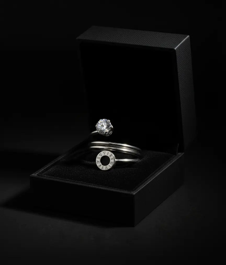 Silver Solitaire Ring
