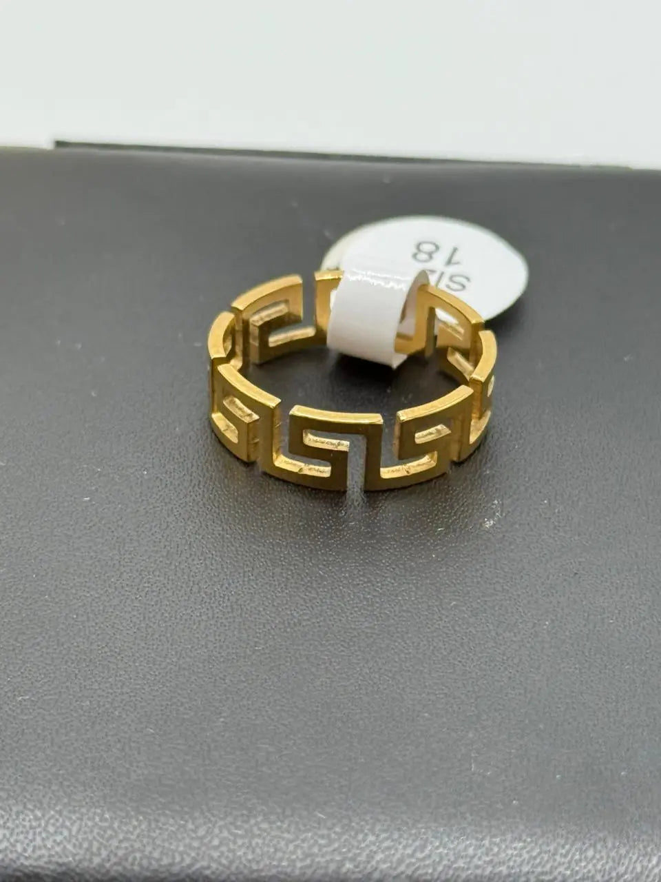 Stainless Steel Golden Statement Ring