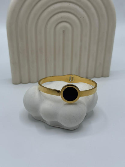 Midnight Aura Bangle  Stainless Steel