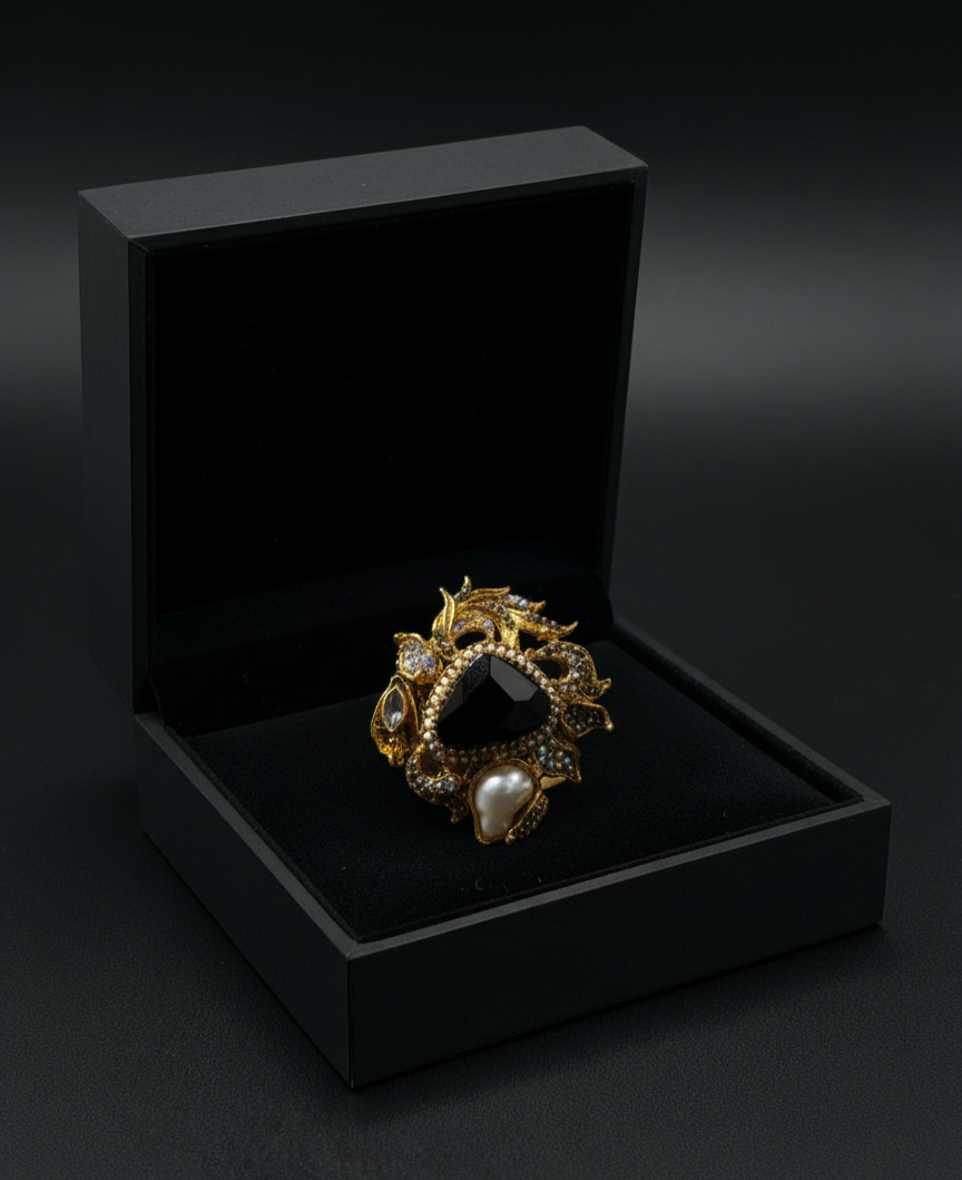 Midnight Majesty Ring Adjustable ring