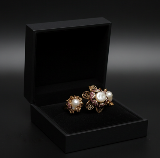 High-Polish Gold Toned Hinged Bangle