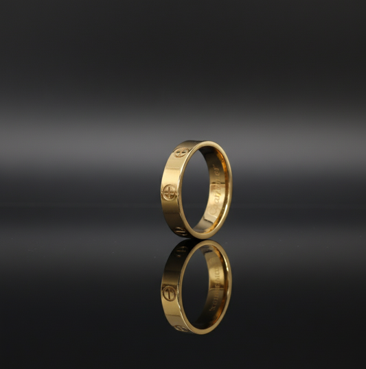 Love Ring Gold Stainless Steel Ring With Crystal Stone For Women Luxury Brand Jeweley  Stainless Steel