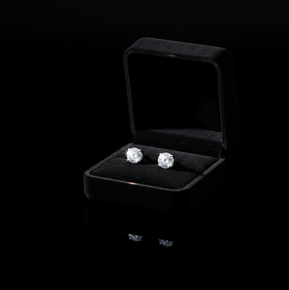 Eternal Spark Studs  Luxe Crystal Earrings  Radiance Diamond Studs  Stainless Steel